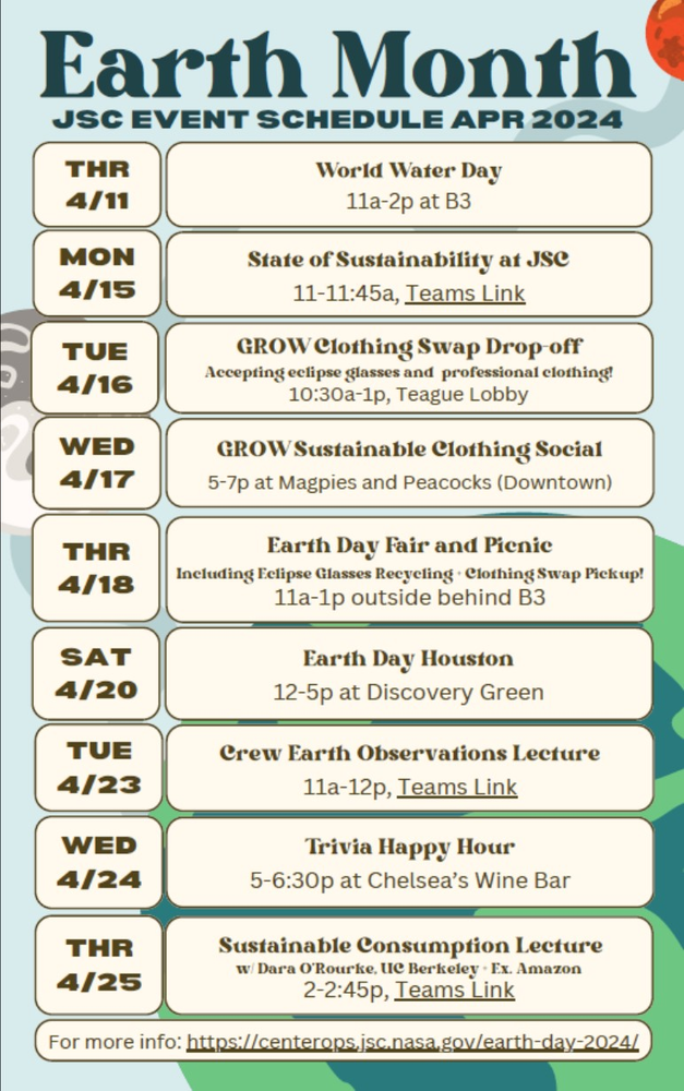 A schedule of events.